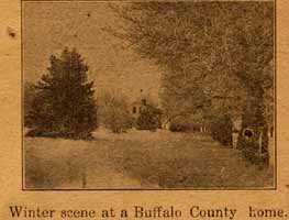Winter Scene at a Buffalo County Home