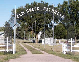 Elm Creek Catholic Cemetery Sign