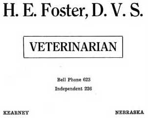 H. E. Foster, Veterinarian
