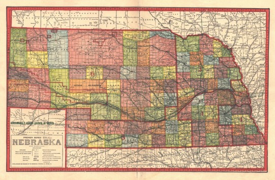 Nebraska State map, links to larger version.